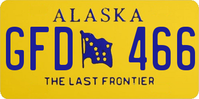 AK license plate GFD466