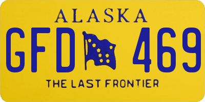 AK license plate GFD469