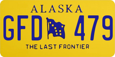 AK license plate GFD479