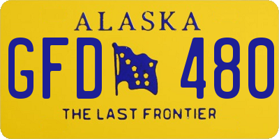 AK license plate GFD480