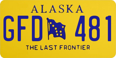 AK license plate GFD481