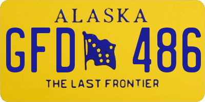 AK license plate GFD486
