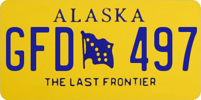 AK license plate GFD497