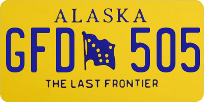 AK license plate GFD505