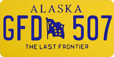 AK license plate GFD507