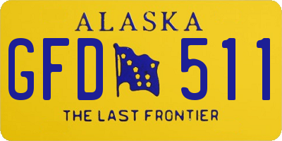 AK license plate GFD511