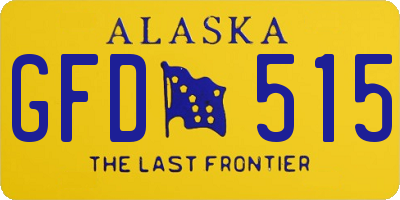 AK license plate GFD515