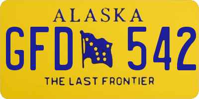 AK license plate GFD542