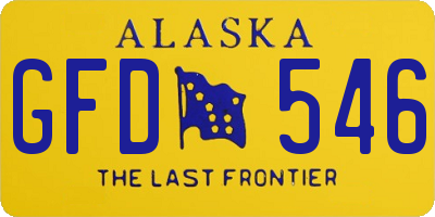 AK license plate GFD546