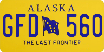 AK license plate GFD560