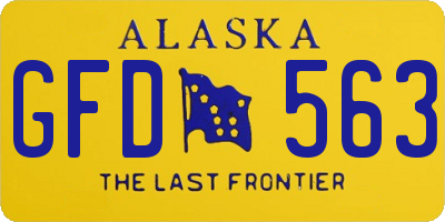 AK license plate GFD563