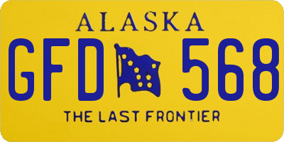 AK license plate GFD568