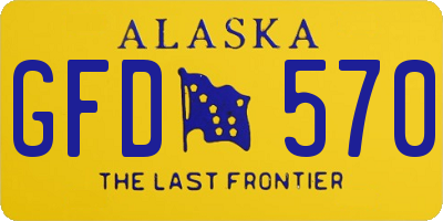 AK license plate GFD570