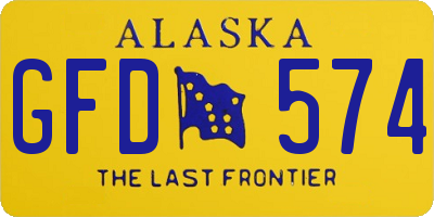 AK license plate GFD574