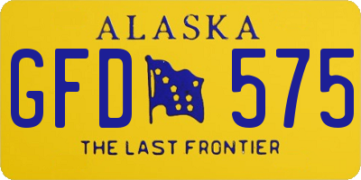 AK license plate GFD575