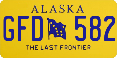 AK license plate GFD582