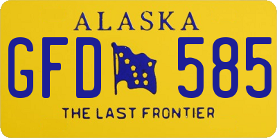 AK license plate GFD585