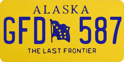 AK license plate GFD587