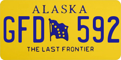 AK license plate GFD592