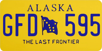 AK license plate GFD595