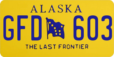AK license plate GFD603