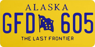 AK license plate GFD605