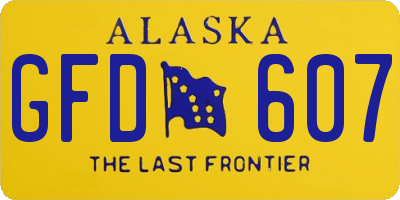 AK license plate GFD607