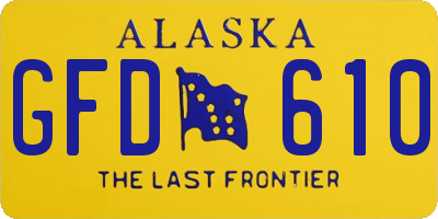 AK license plate GFD610