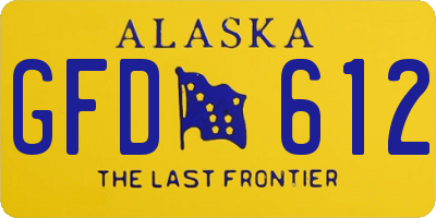 AK license plate GFD612