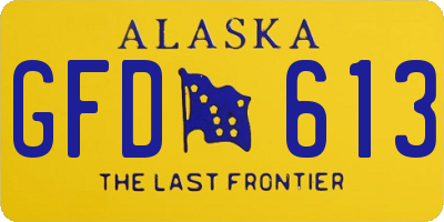 AK license plate GFD613