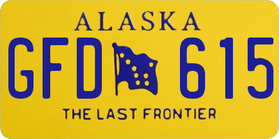 AK license plate GFD615