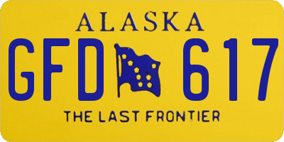AK license plate GFD617