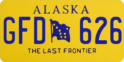 AK license plate GFD626