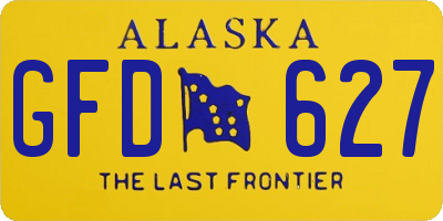 AK license plate GFD627