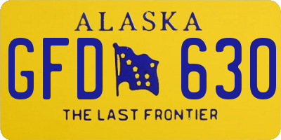AK license plate GFD630