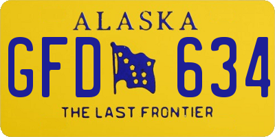 AK license plate GFD634