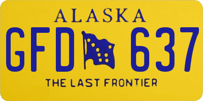 AK license plate GFD637