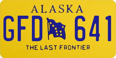 AK license plate GFD641