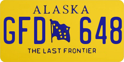 AK license plate GFD648