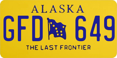 AK license plate GFD649