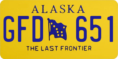 AK license plate GFD651