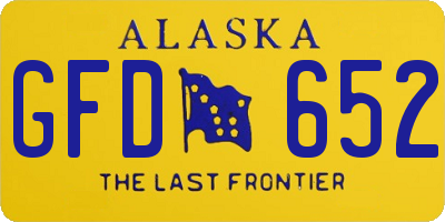 AK license plate GFD652