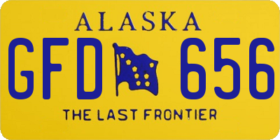 AK license plate GFD656