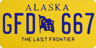AK license plate GFD667