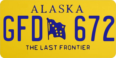 AK license plate GFD672
