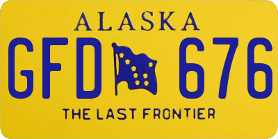 AK license plate GFD676