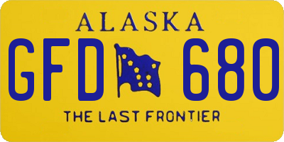 AK license plate GFD680
