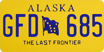 AK license plate GFD685