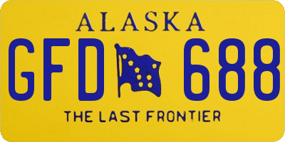 AK license plate GFD688