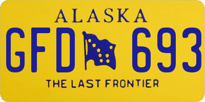 AK license plate GFD693